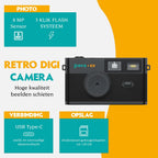 Pora&Co Digital Retro Camera in Black