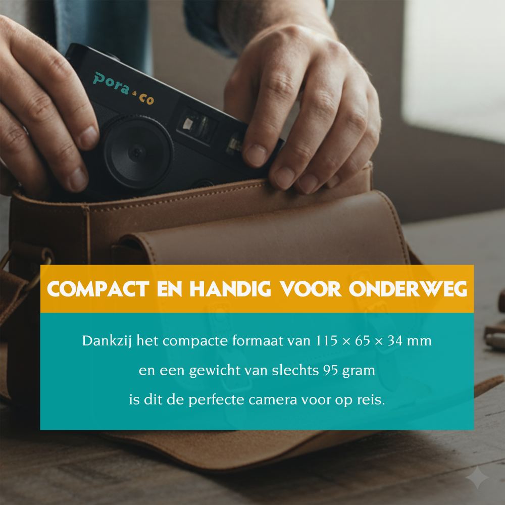 Pora&Co Digital Retro Camera in Black