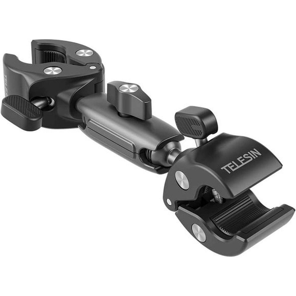 Telesin Dual Crab Claw Clamp Mount - aluminium