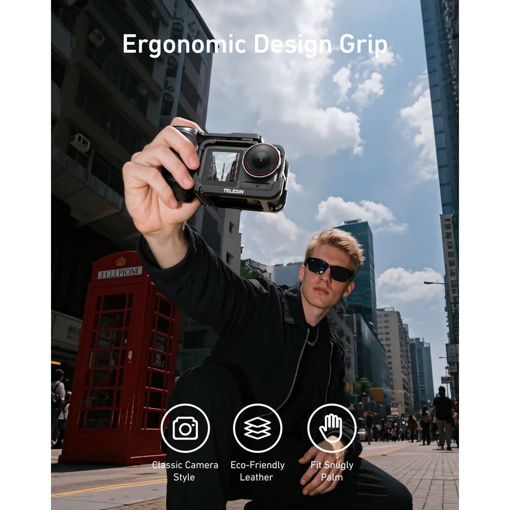 Telesin Street Photography Grip + Cage DJI Osmo Action 3/4/5