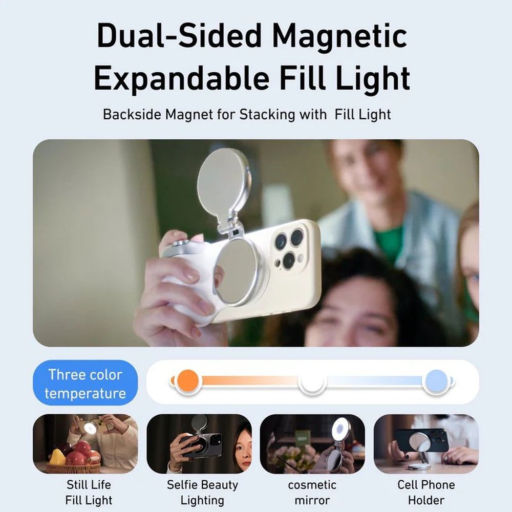 Telesin Fun Shot Magnetic Grip 2 - white