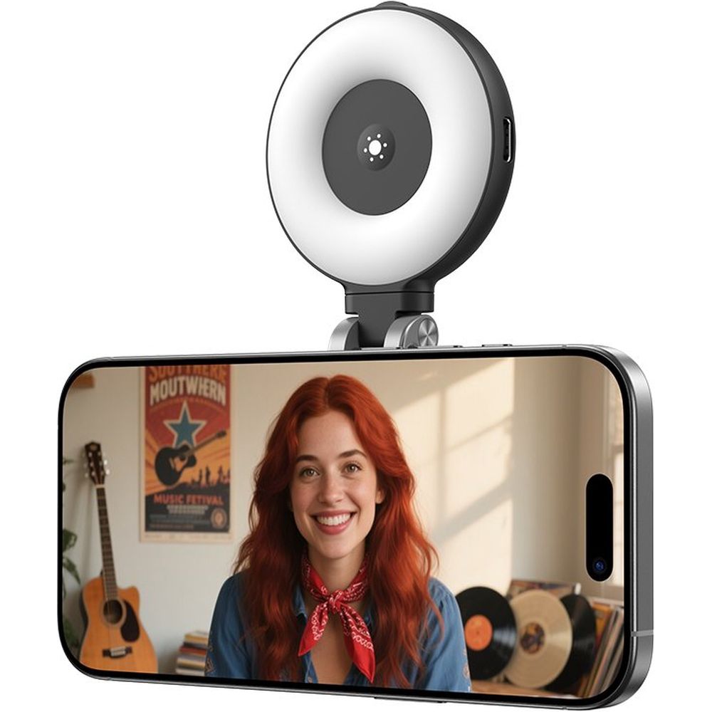 Telesin C03 Selfie Light MagSafe rotatable + mirror - black