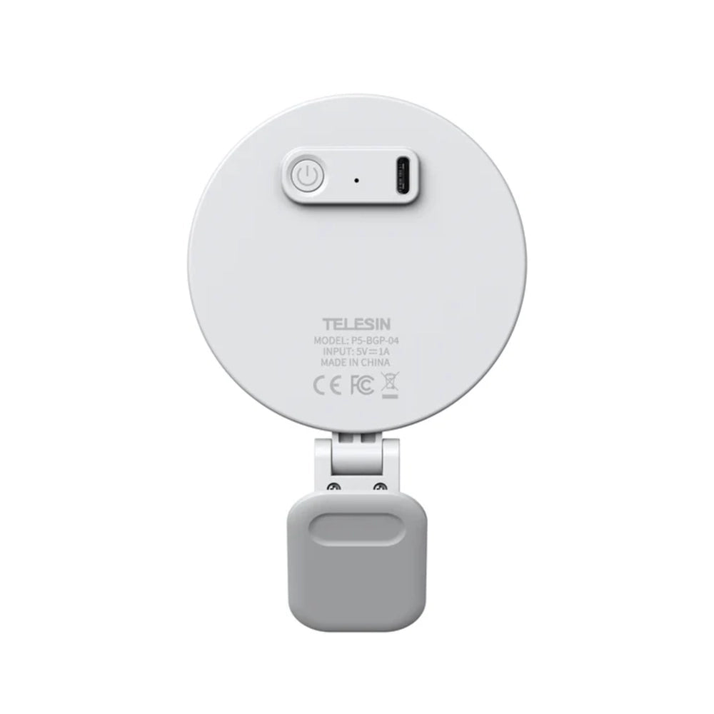 Telesin Mini Selfie Ring Light with Smartphone Clip - White