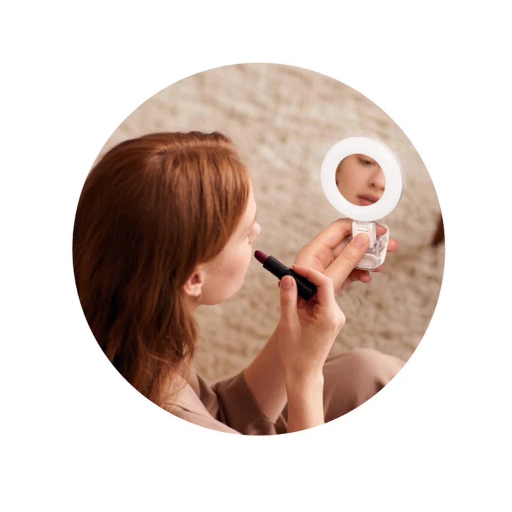 Telesin Mini Selfie Ring Light with Smartphone Clip - White