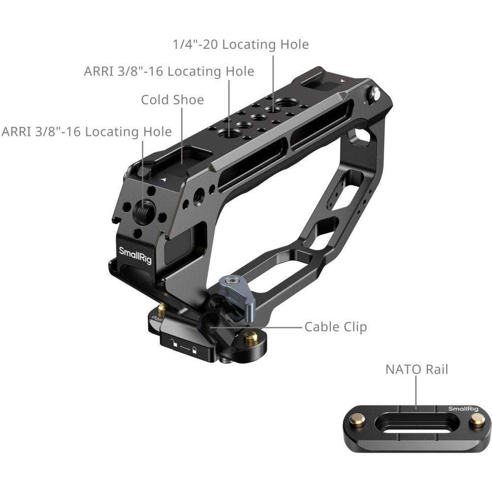 SmallRig 5661 D-Style Top Handle with NATO Clamp