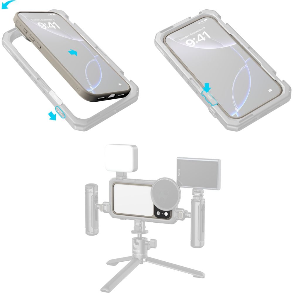 SmallRig 5791 FilMov Lightweight Photography Bumper Case for iPhone 17 Pro, Gray