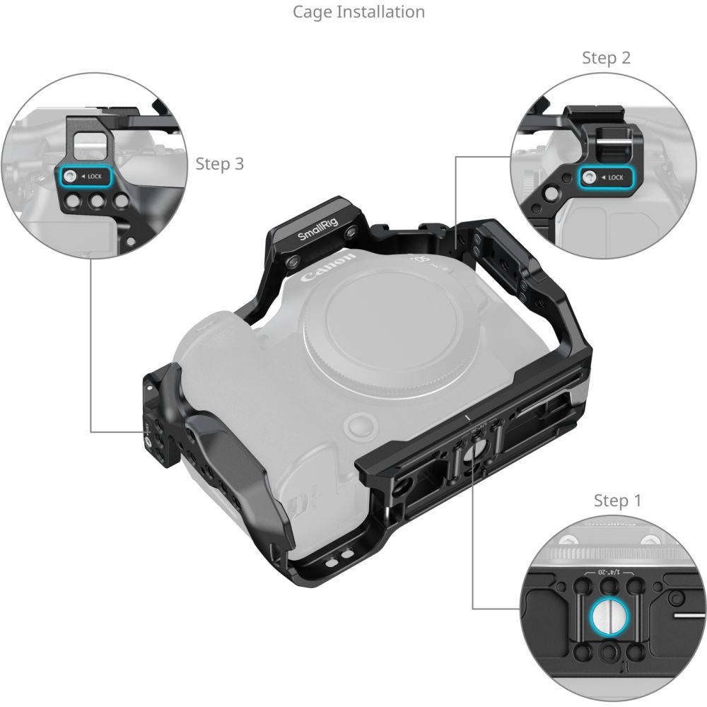 SmallRig 5954 "HawkLock" Quick Release Cage for Canon EOS R6 Mark III / R6 Mark II