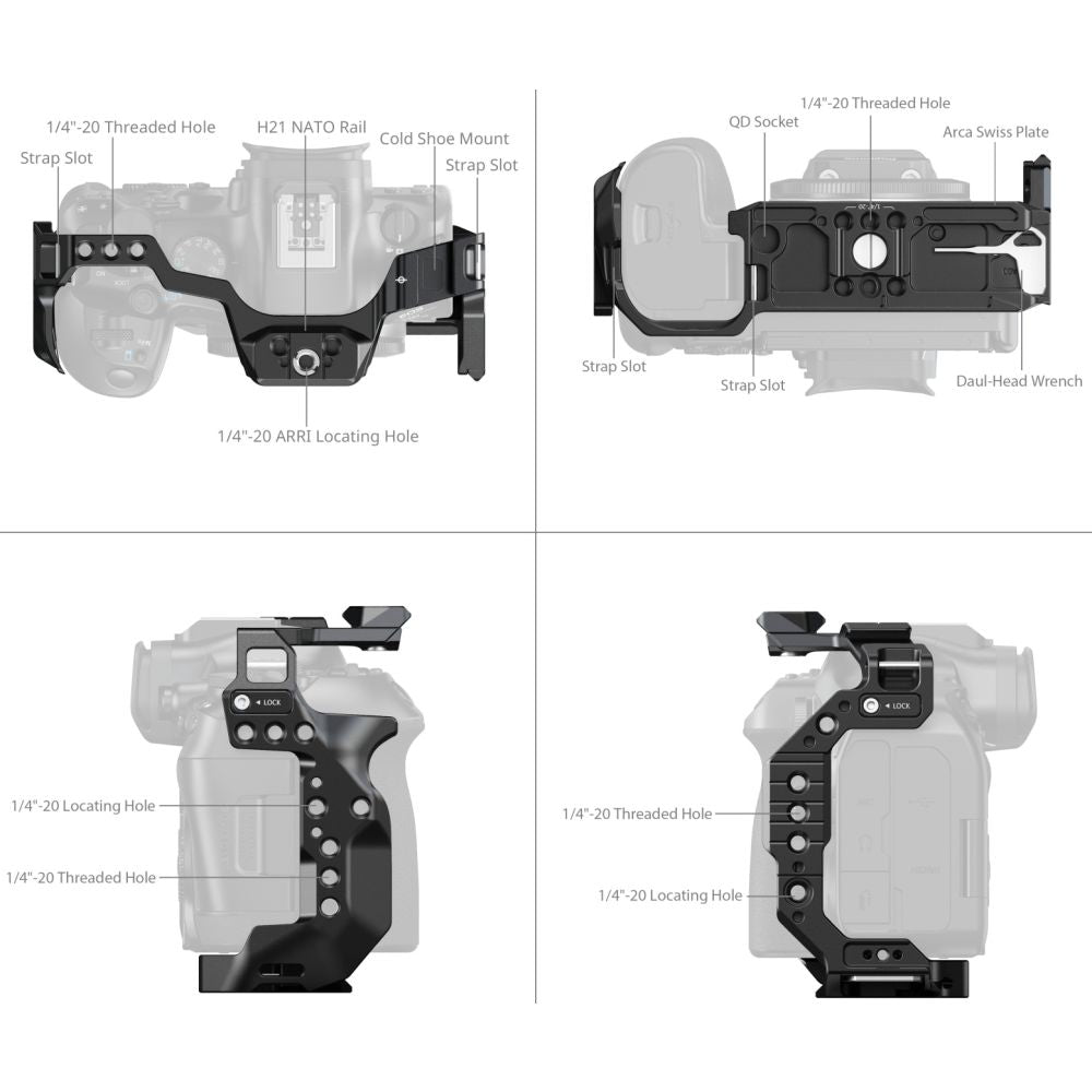 SmallRig 5954 "HawkLock" Quick Release Cage for Canon EOS R6 Mark III / R6 Mark II