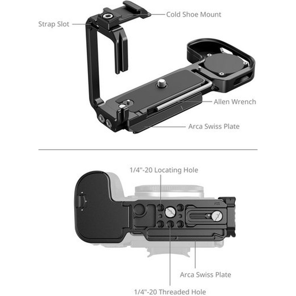 SmallRig 5962 L-Shaped Mount Plate with AirTag Slot for Canon EOS R6 Mark III / R6 Mark II / R5 Mark II
