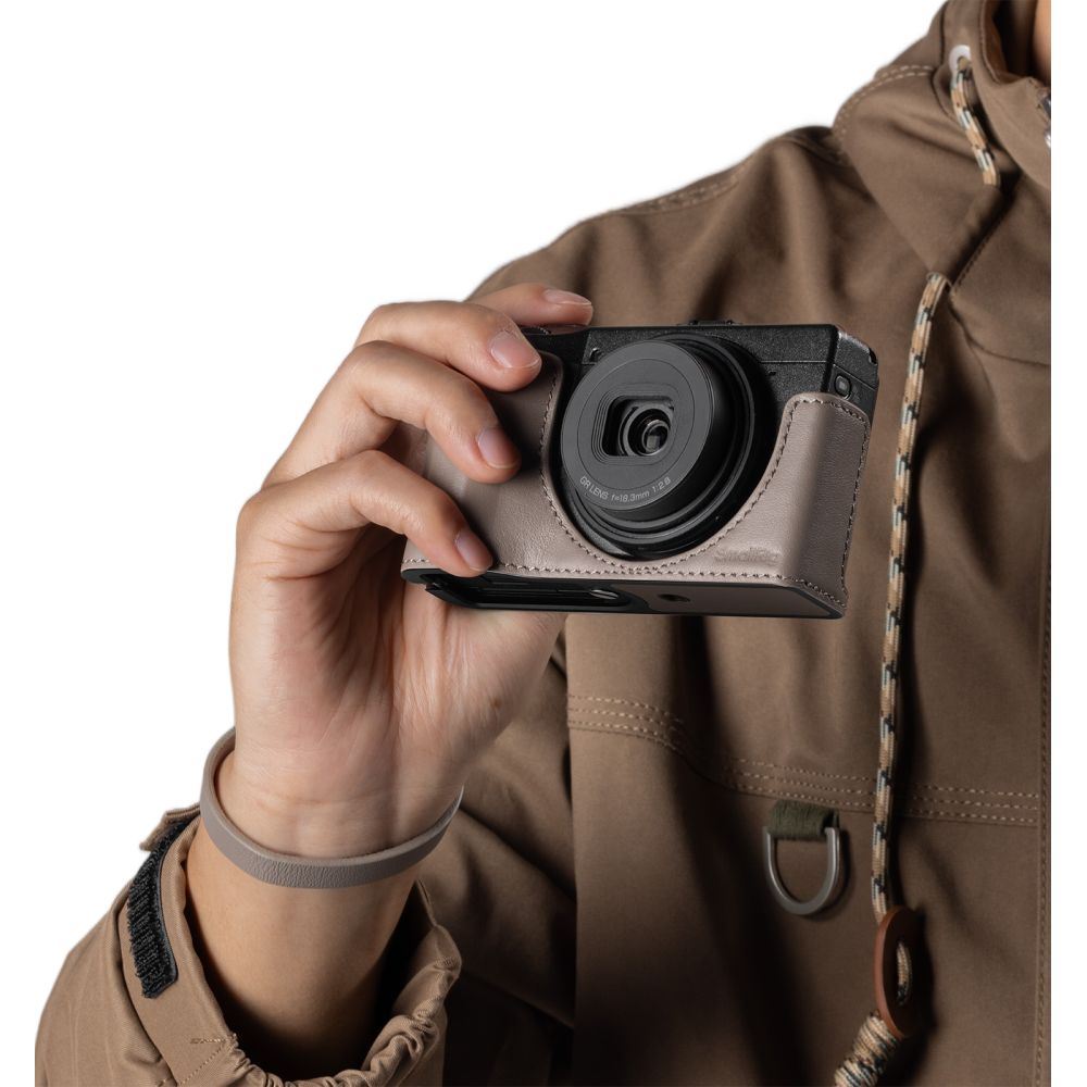 SmallRig 5677 Leather Case Kit for RICOH GR IV / GR III / GR IIIx / GR III HDF / GR IIIx HDF, Grey