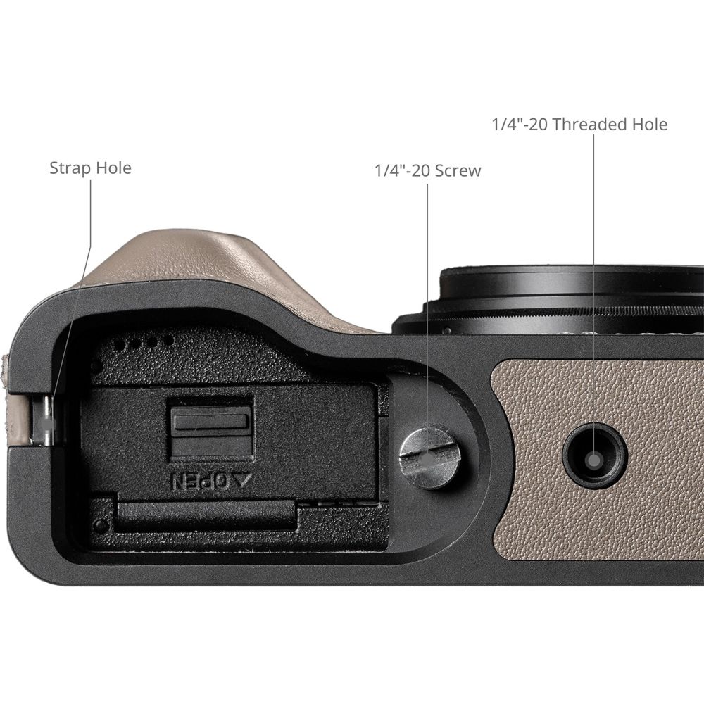 SmallRig 5677 Leather Case Kit for RICOH GR IV / GR III / GR IIIx / GR III HDF / GR IIIx HDF, Grey