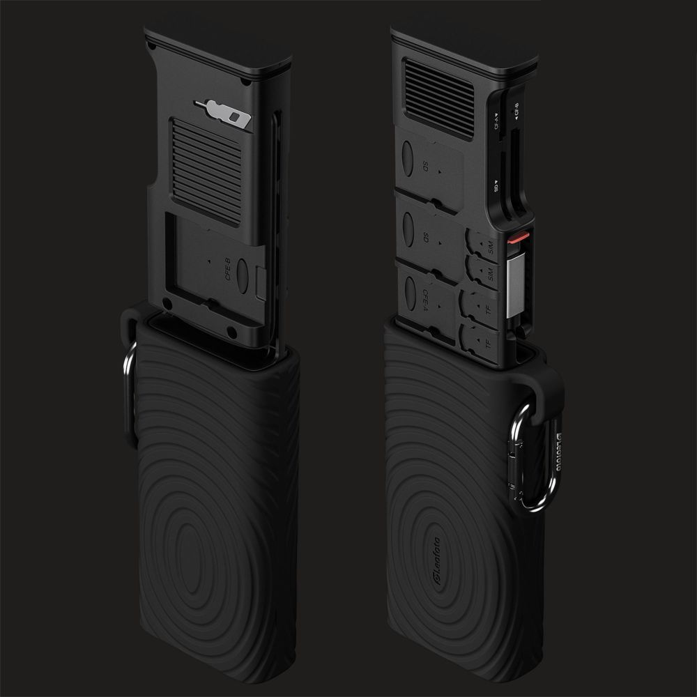 Leofoto High-speed CF-A/CF-B/SD/MicroSD card reader - orange