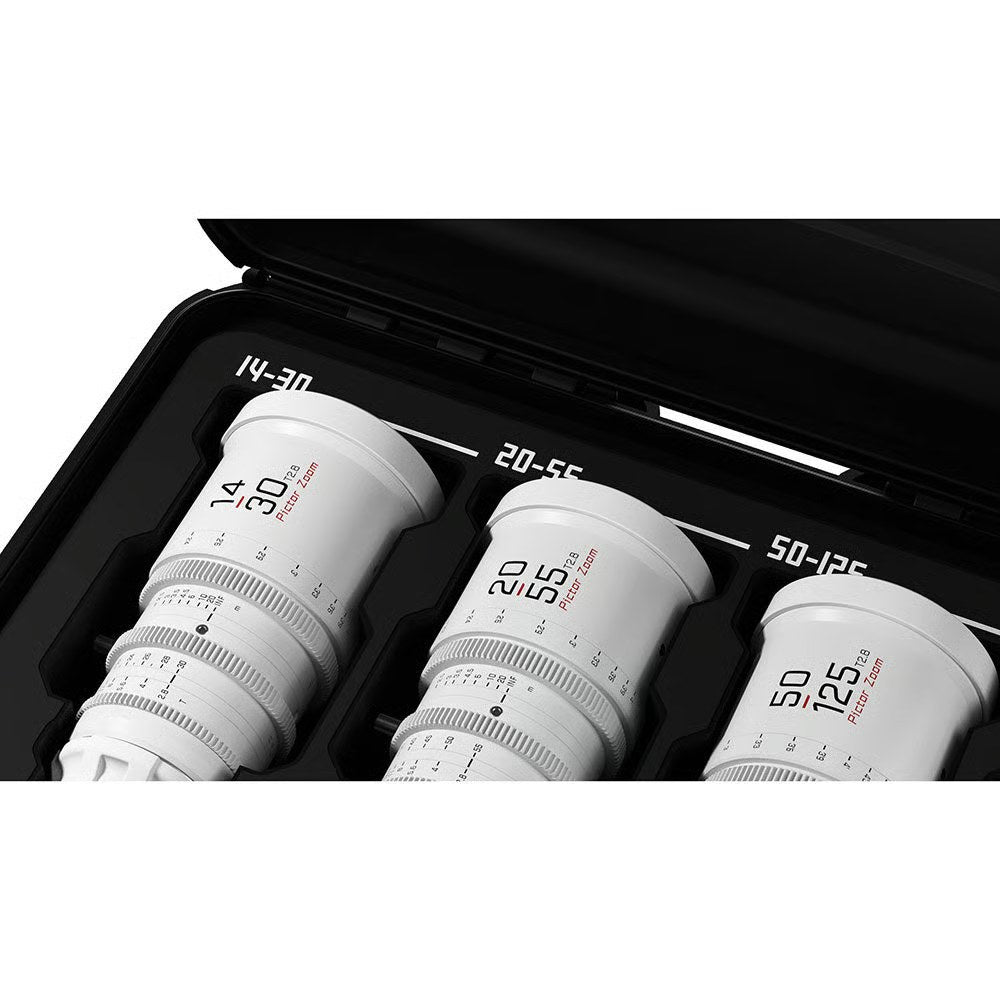 DZOFilm Pictor Zoom Bundle 14-30/50-125/20-55 T2.8 – White