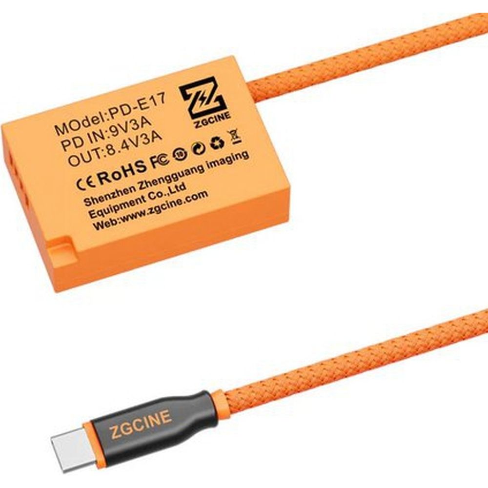 ZGCINE USB-C to LP-E17 Dummy Battery Cable