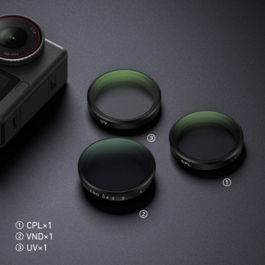 Telesin CPL + UV + VND Filter Kit for DJI Osmo Action 6