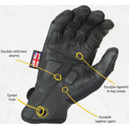Dirty Rigger Leather Grip 3.0 Glove Full Fingered L