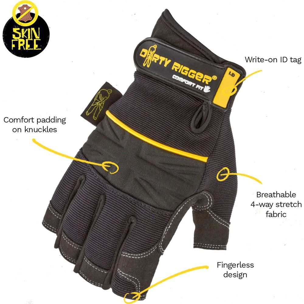 Dirty Rigger Comfort Fit Rigger Glove Fingerless (V1.6) M