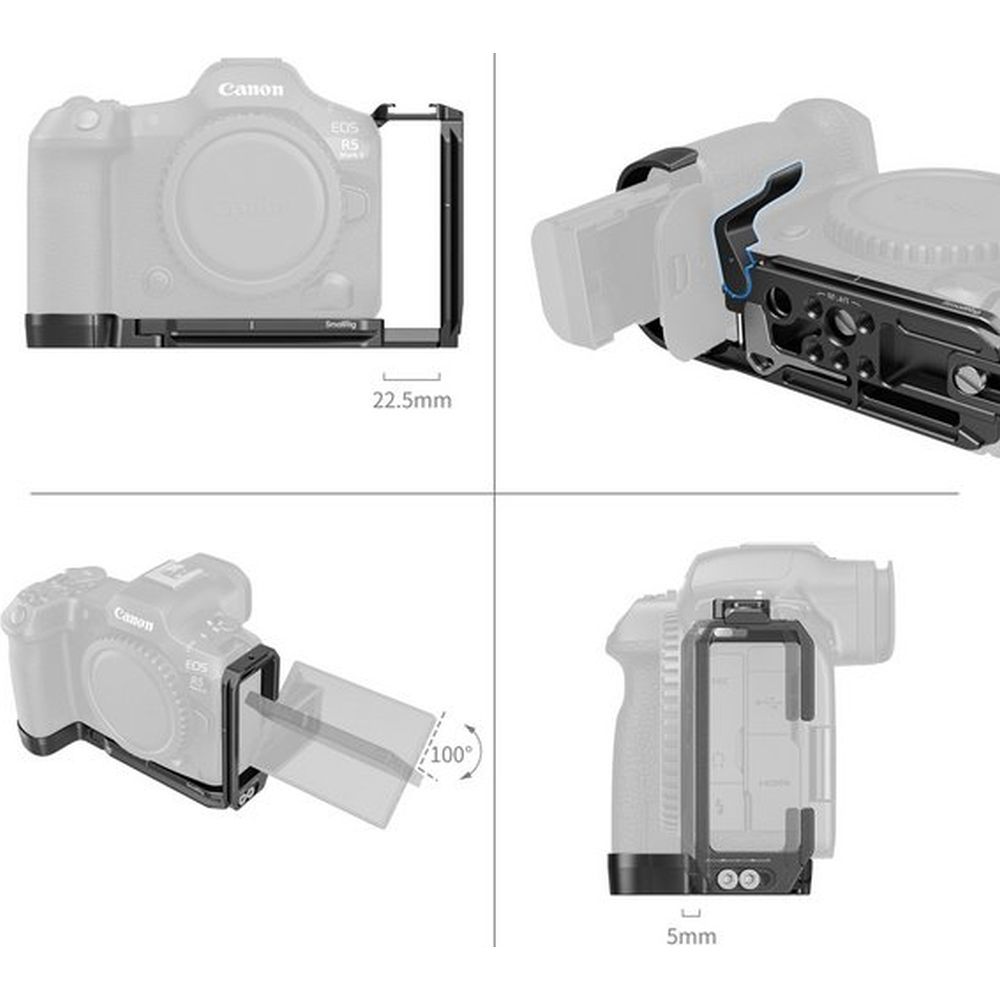 SmallRig 4983B L-Shape Mount Plate for Canon EOS R5 Mark II