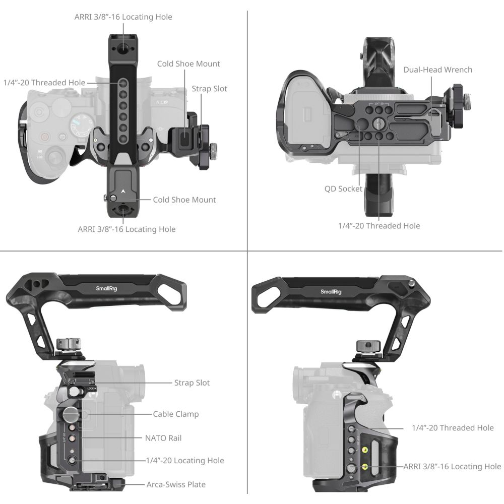 SmallRig 6030 "Rhinoceros" Cage Kit for Sony Alpha 7 V / 7R V / 7 IV
