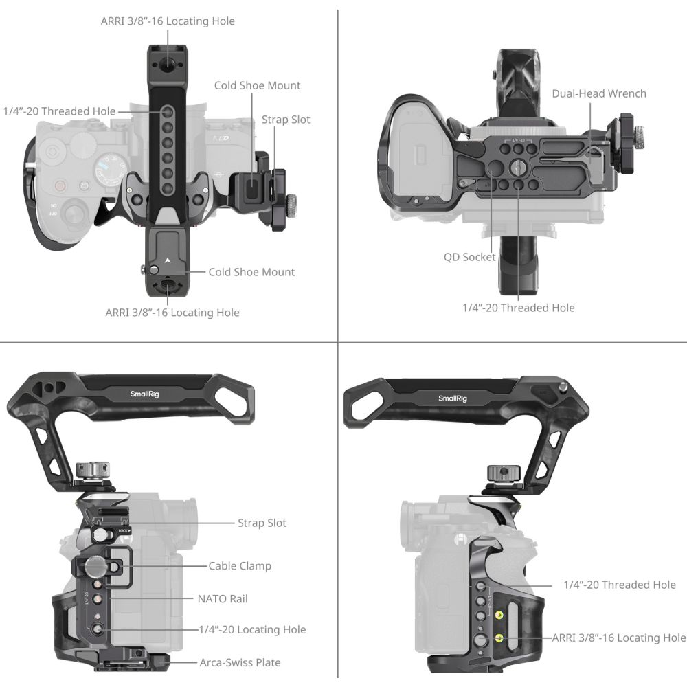 SmallRig 6031 Advanced "Rhinoceros" Cage Kit for Sony Alpha 7 V / 7R V / 7 IV