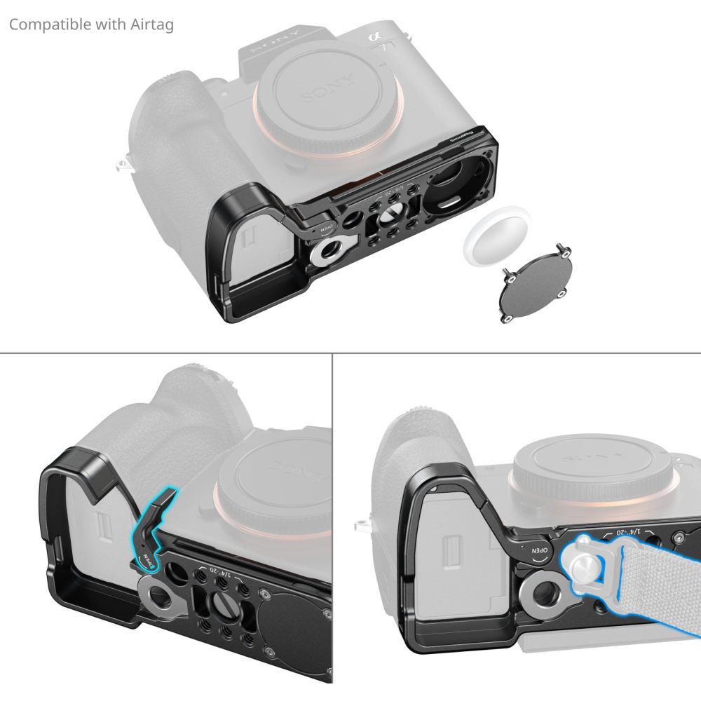 SmallRig 6033 Baseplate with AirTag Slot for Sony Alpha 7 V / 7R V / 7 IV