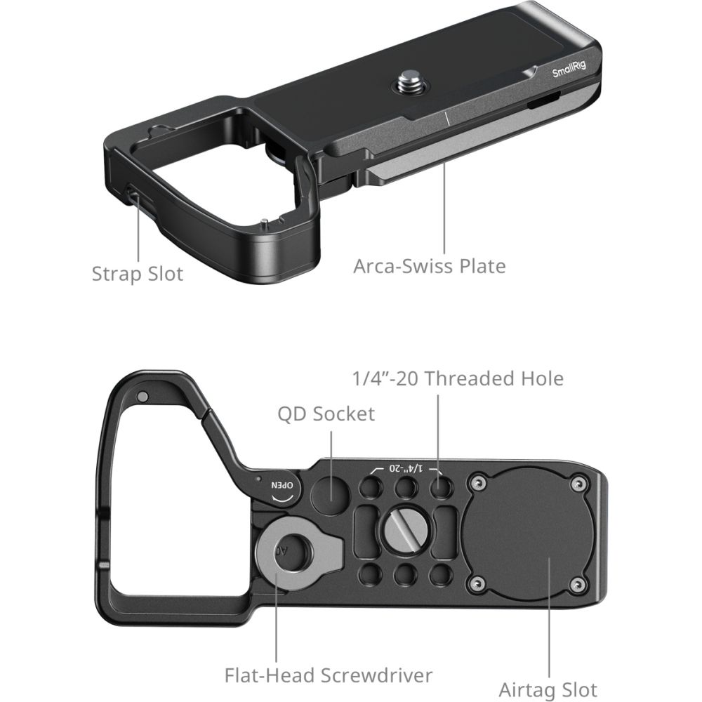 SmallRig 6033 Baseplate with AirTag Slot for Sony Alpha 7 V / 7R V / 7 IV