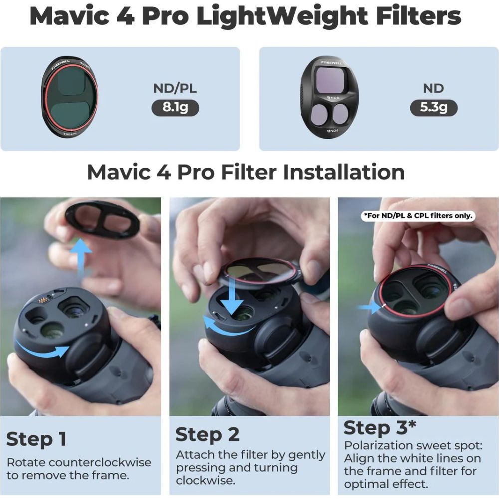 Freewell DJI Mavic 4 Pro Split Filters Mega - 12Pack