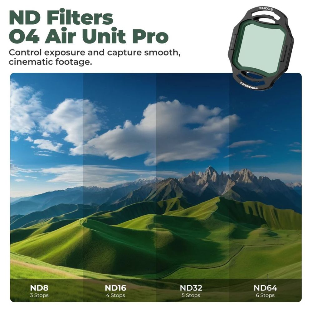 Freewell DJI O4 Air Unit Pro Filters Standard Day - 4 Pack
