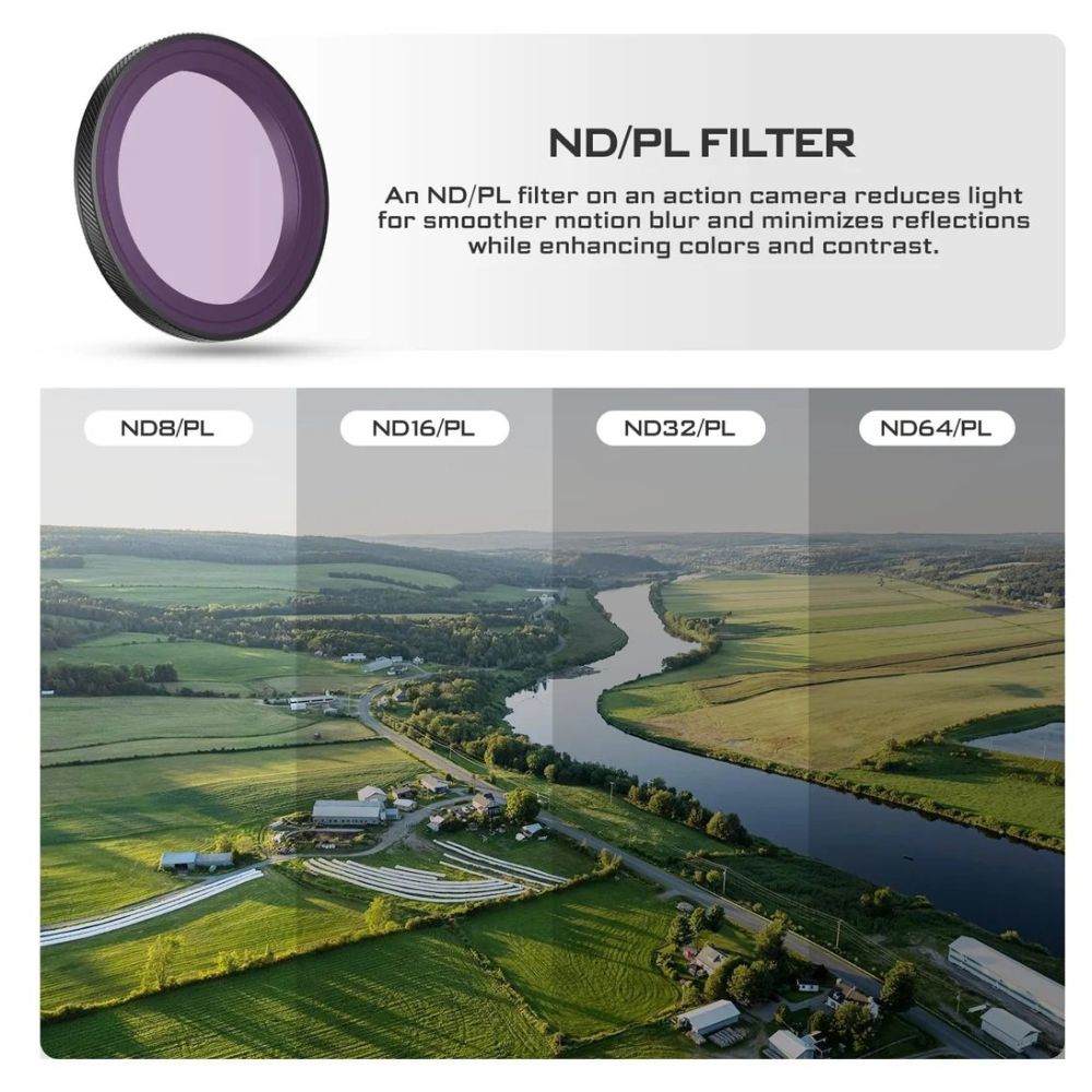Freewell DJI Osmo Action 5 Pro Filters - Bright Day - 4Pack