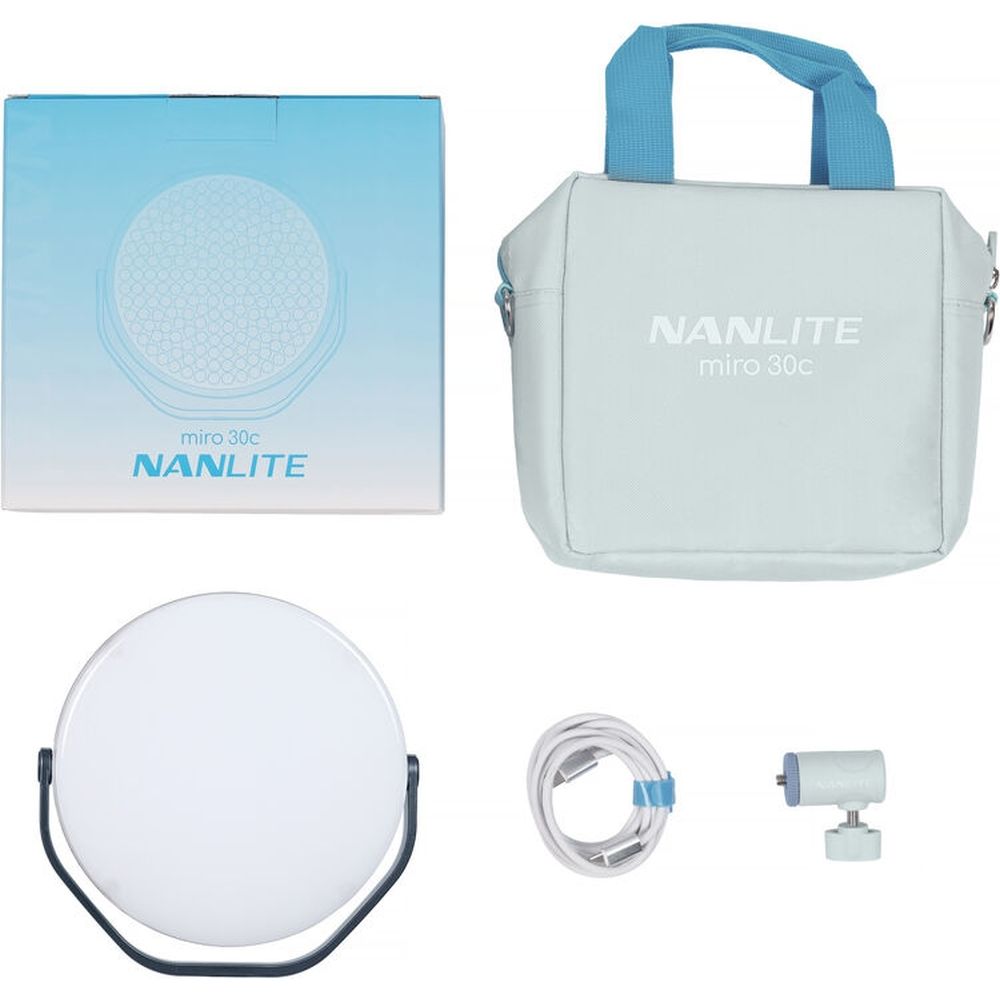 Nanlite Miro 30c LED Full-color Round Panel Light (midnight blue)