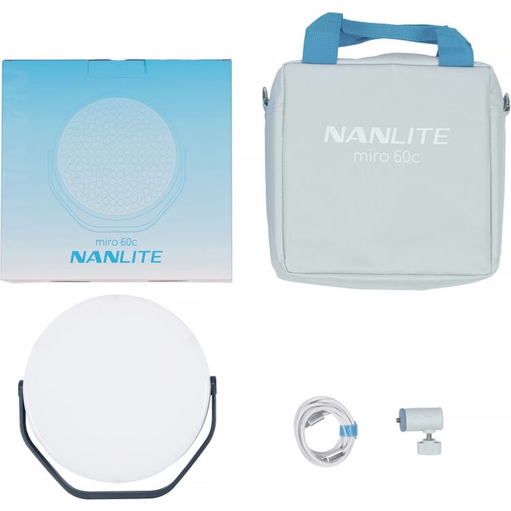 Nanlite Miro 60c LED Full-color Round Panel Light (midnight blue)