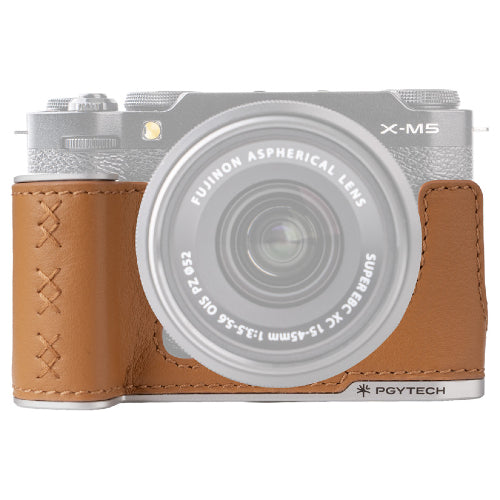 PGYTECH Leather Camera Case for Fujifilm X-M5 – Clay Brown