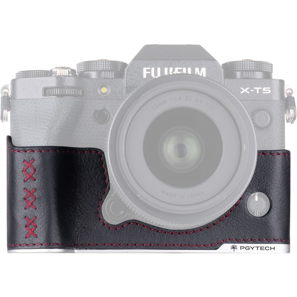 PGYTECH Leather Camera Case for Fujifilm X-T5 – Midnight Black