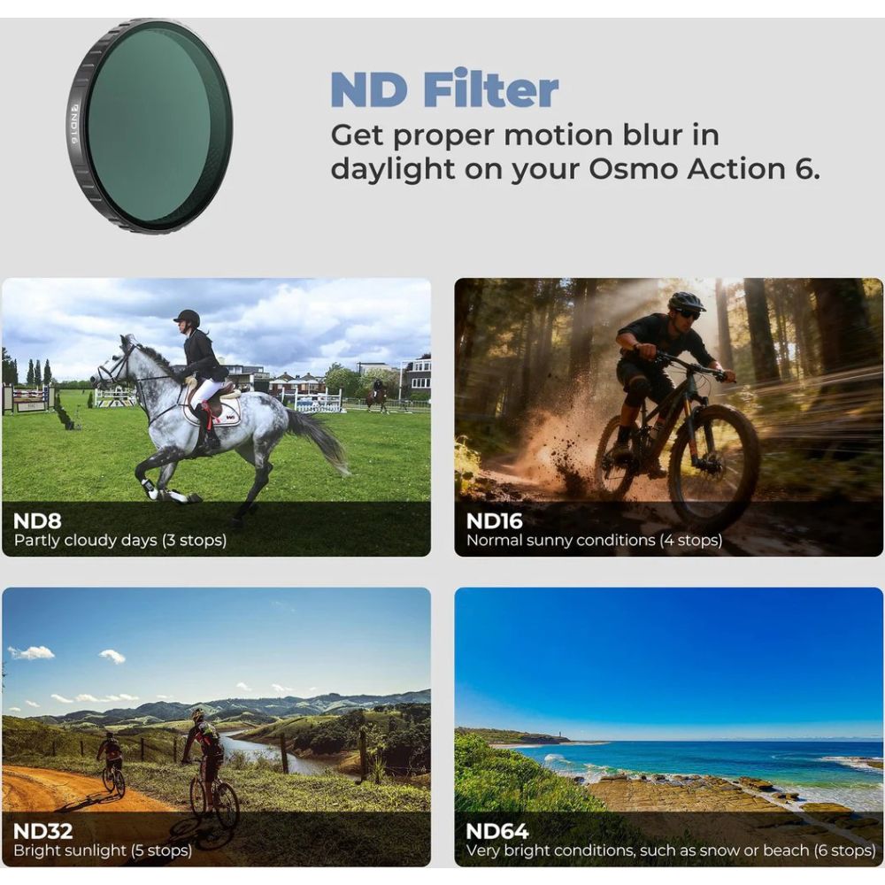 Freewell DJI Osmo Action 6 Filters - Standard Day - 4 pack