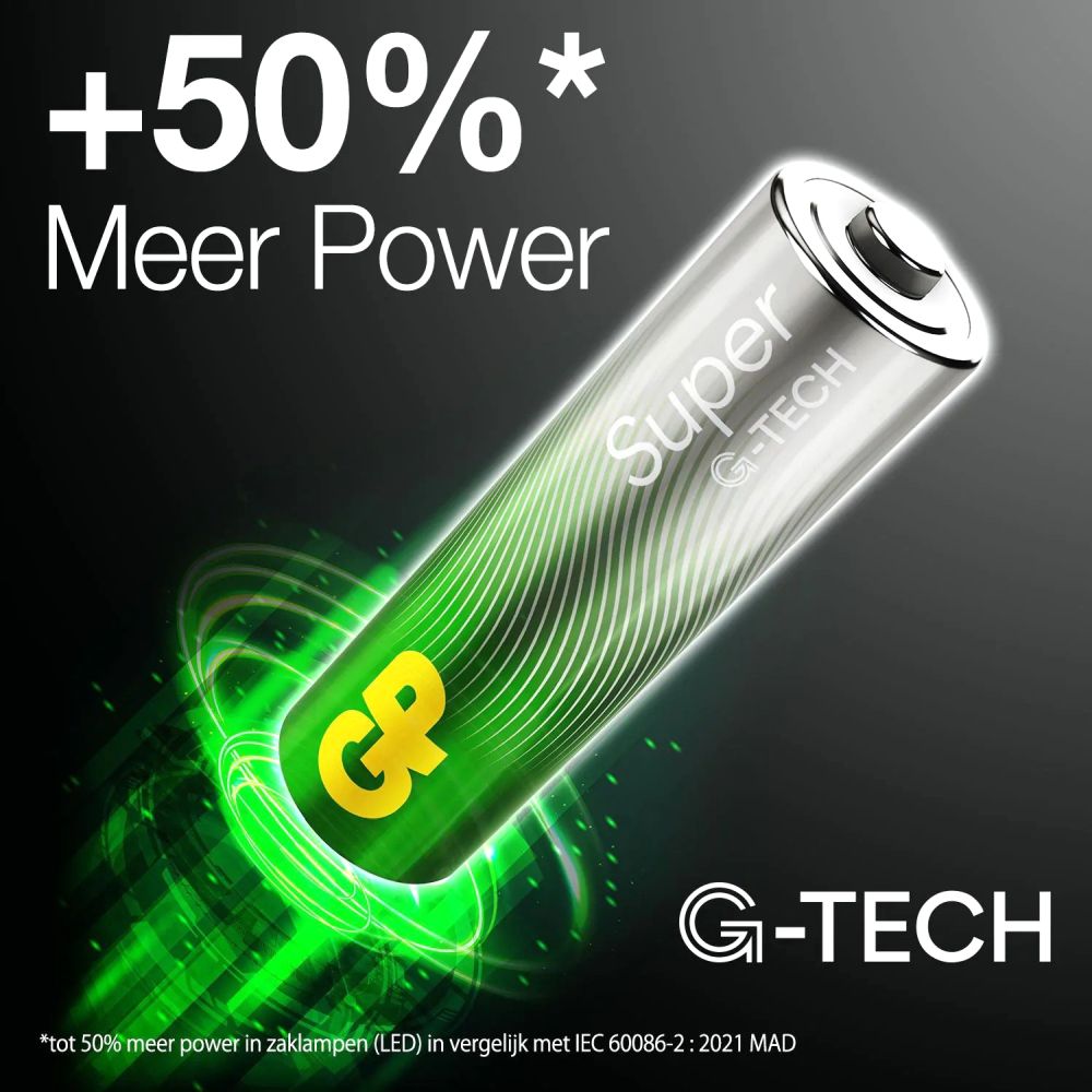 GP Alkaline Super AA Battery 1.5V (8x)