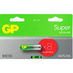 GP Alkaline Super AA Battery 1.5V (8x)