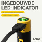 Aqiila 18650 USB-C Rechargable Battery 3.7V 2000mAh Li-Ion (1x)