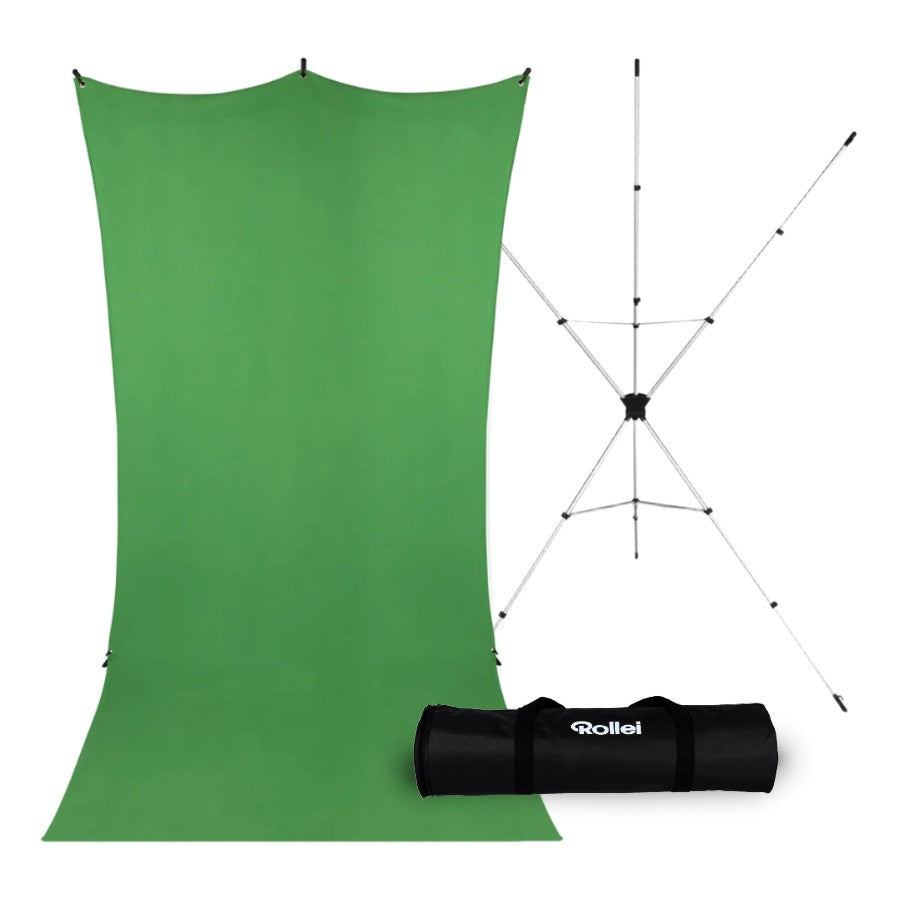 Rollei X-Drop Background System + Background 3.0 x 1.5 m - Green