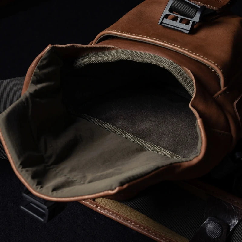 Wotancraft Pilot Travel Camera Bag 2L – Brown Leather