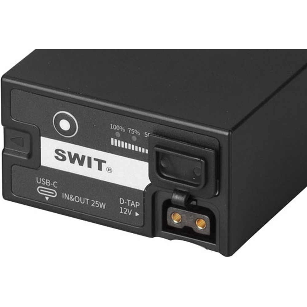 SWIT LB-SF65C 65Wh NP-F-type DV battery with 12V D-tap and USB-C is Sony L-series compatible