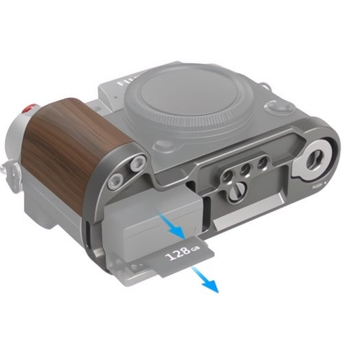 SmallRig Wooden L-Shaped Grip - Fujifilm X-T50 - Charcoal Silver