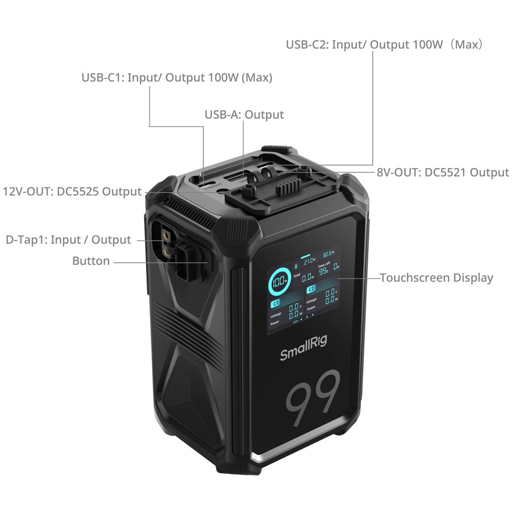 SmallRig 4984 X99 X-Touch Smart V-mount Battery Triple Proof