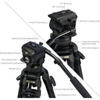 SmallRig 5580 FSD16 FreeSpeed Heavy-Duty Carbon Fiber Tripod