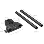 SmallRig 5609 Bottom Mount Plate with Dual 15mm Rod Clamp