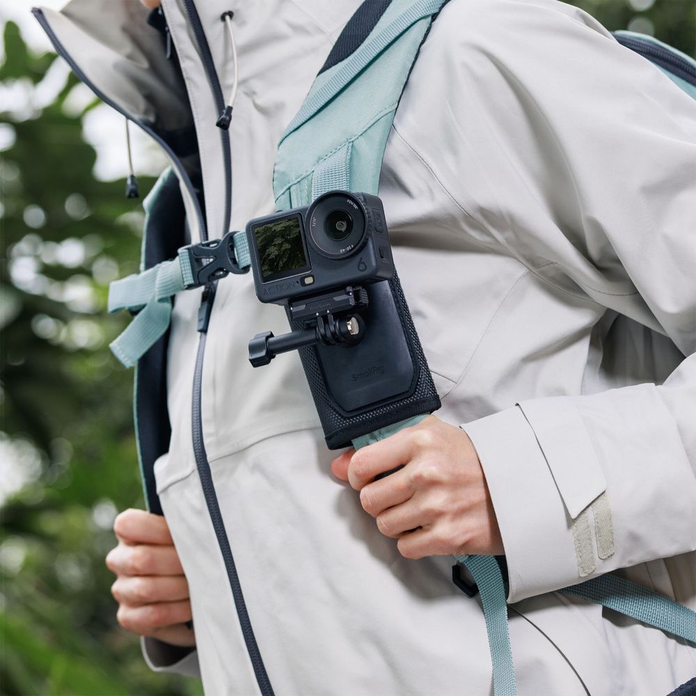 SmallRig 5721 Hook and Loop Backpack Strap Mount for Action Cameras