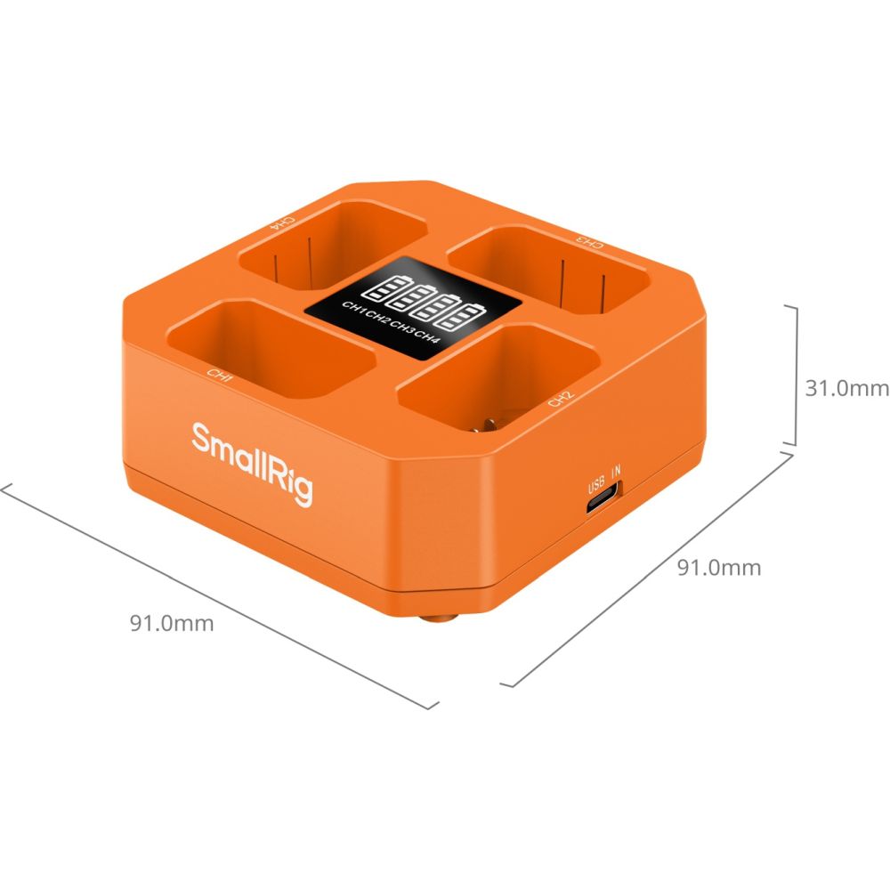 SmallRig 5749 Four-Channel Camera Battery Charger for NP-FW50