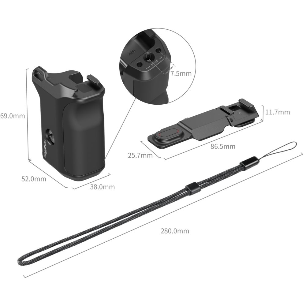 SmallRig 6259 Handle for DJI Osmo Action 6 Cages (5888/5887)