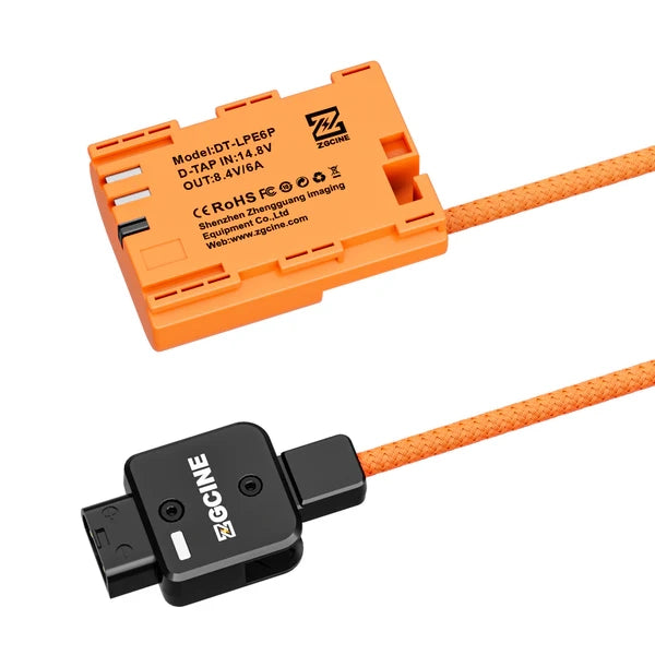 ZGCine Dummy Battery Cable Canon LP-E6P – D-Tap