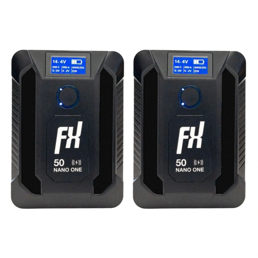 Fxlion Nano One 50Wh 14.8V Wireless V-mount Battery - 2-pack