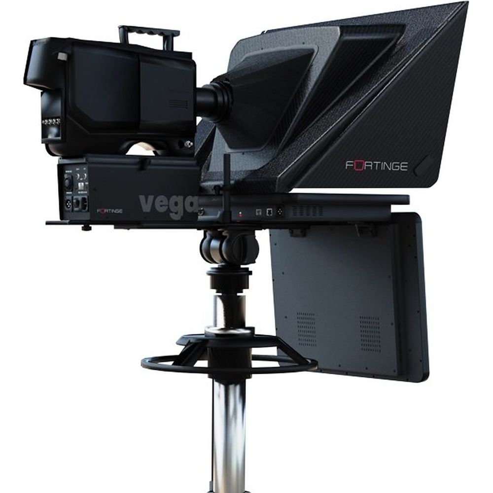 Fortinge VEGA 21 inch carbon hood teleprompter system for eng / studio cameras